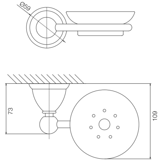 Мыльница подвесная Fima Carlo Frattini Accessori F6043/2OR (золотой)