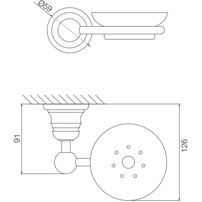 Мыльница подвесная Fima Carlo Frattini Accessori F6063/2OR (золотой)