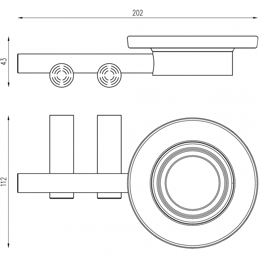 Мыльница с держателем Abber Osten 316 AA1858BG (золото брашированное)