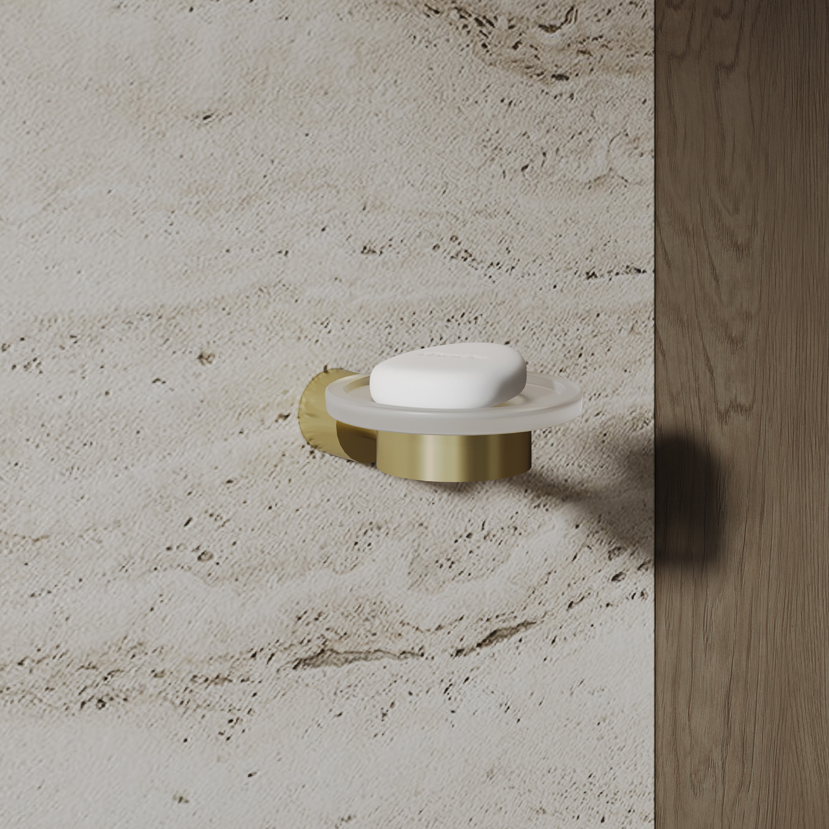 Мыльница с держателем Abber Osten 316 AA185A8BG (золото брашированное)