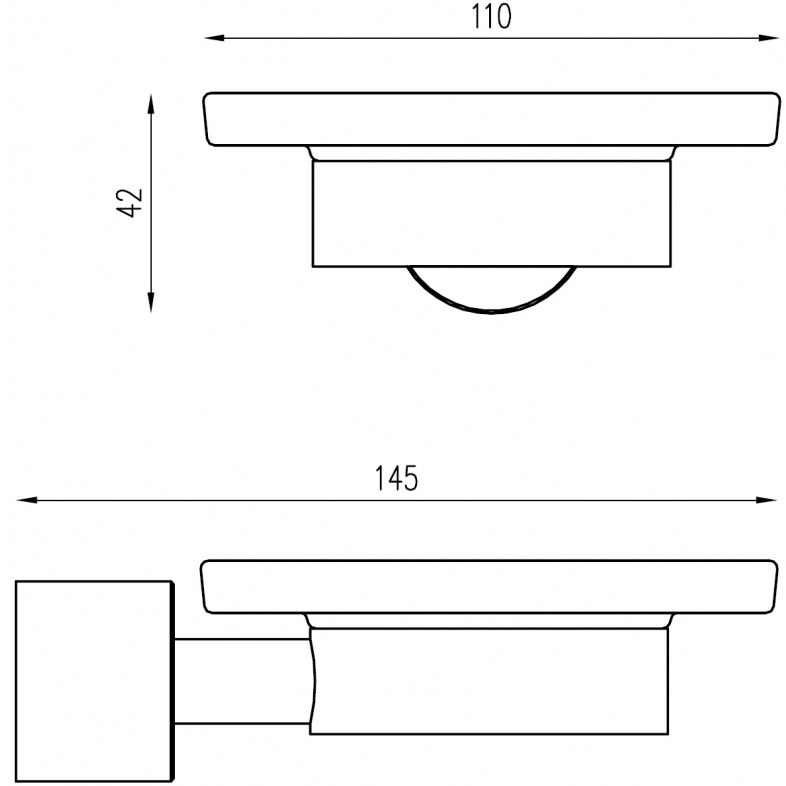 Мыльница с держателем Abber Osten 316 AA185A8BG (золото брашированное)