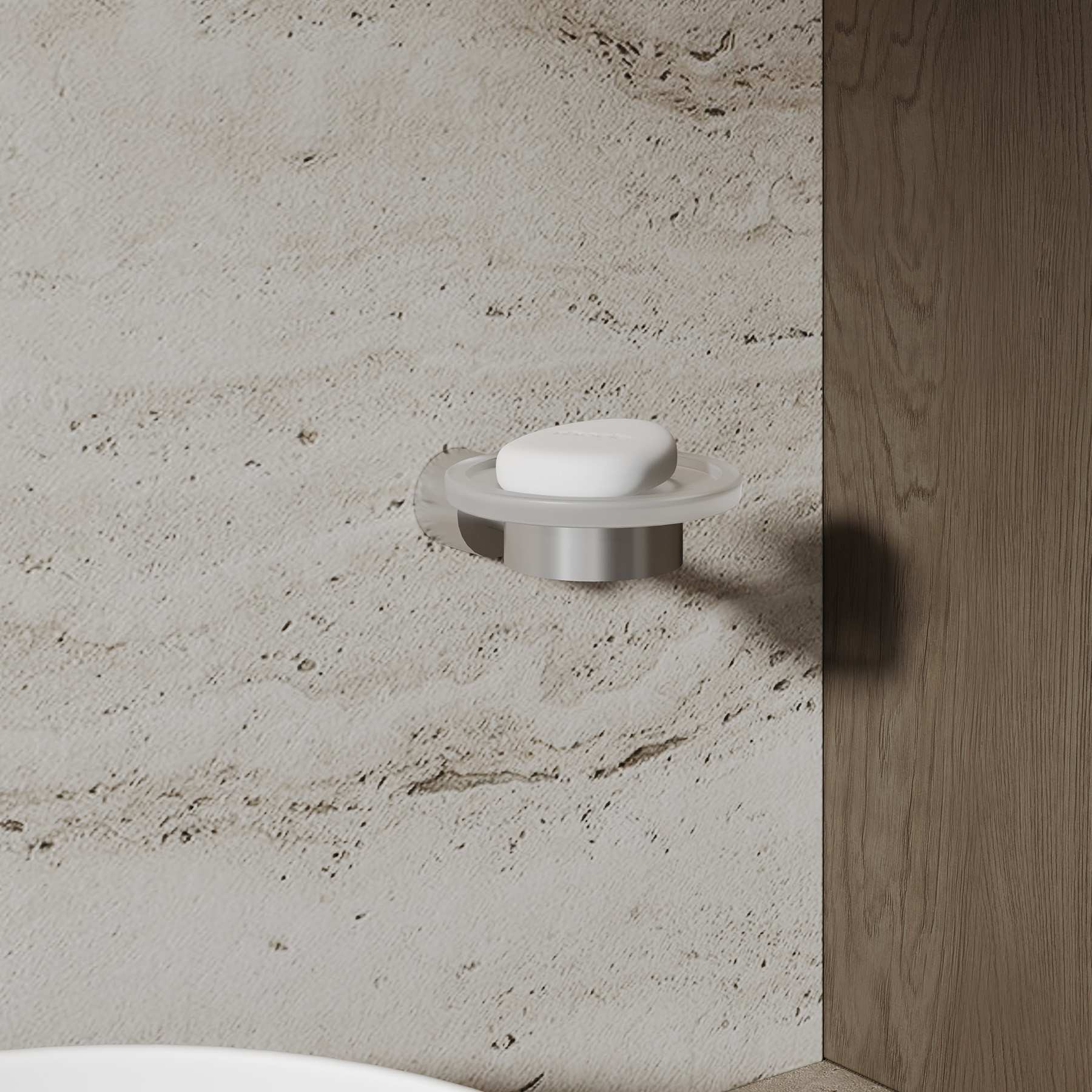 Мыльница с держателем Abber Osten 316 AA185A8BST (сталь брашированная)