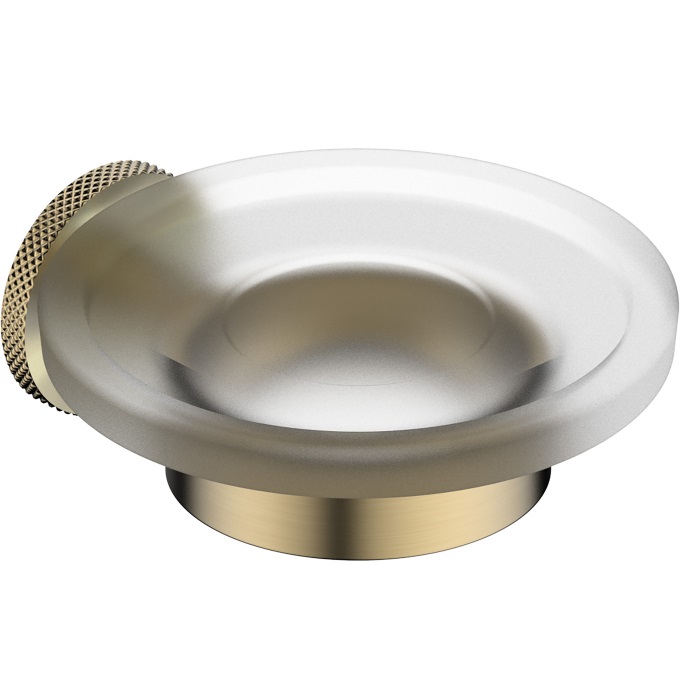 Мыльница с держателем Abber Pol 316 AA1958BG (светлое золото брашированное)