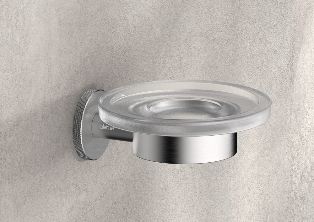 Мыльница с держателем Abber Pol 316 AA1958BST (сталь брашированная)