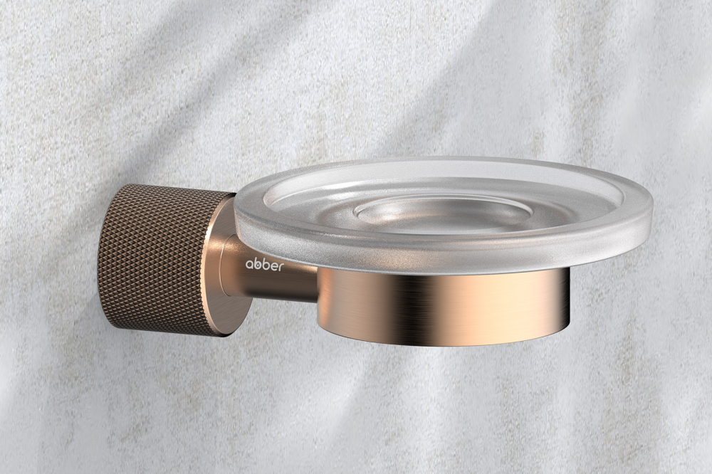 Мыльница с держателем Abber Pol 316 AA195A8BRG (розовое золото брашированное)