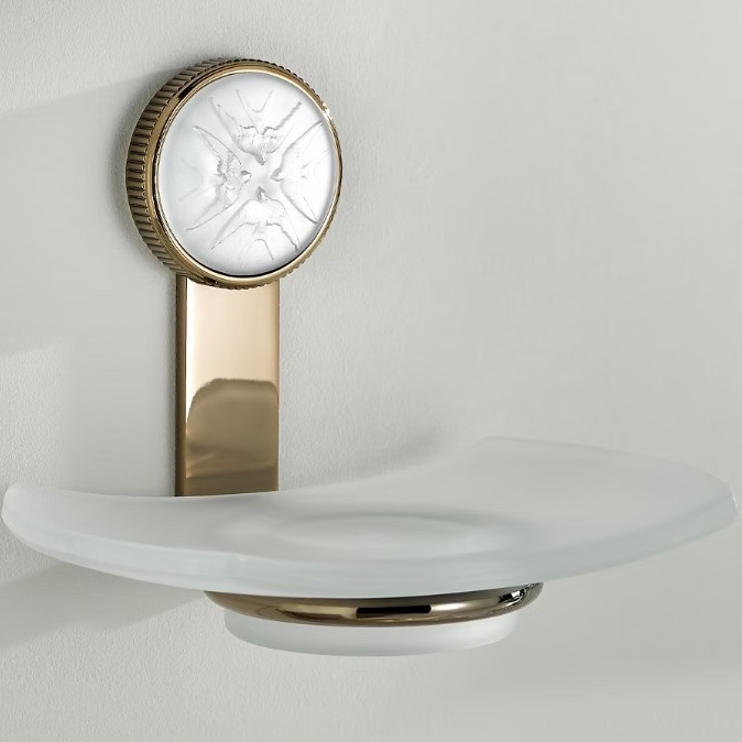 Мыльница стеклянная подвесная THG Hirondelles A4J-H66-500 (амбра, прозрачный)