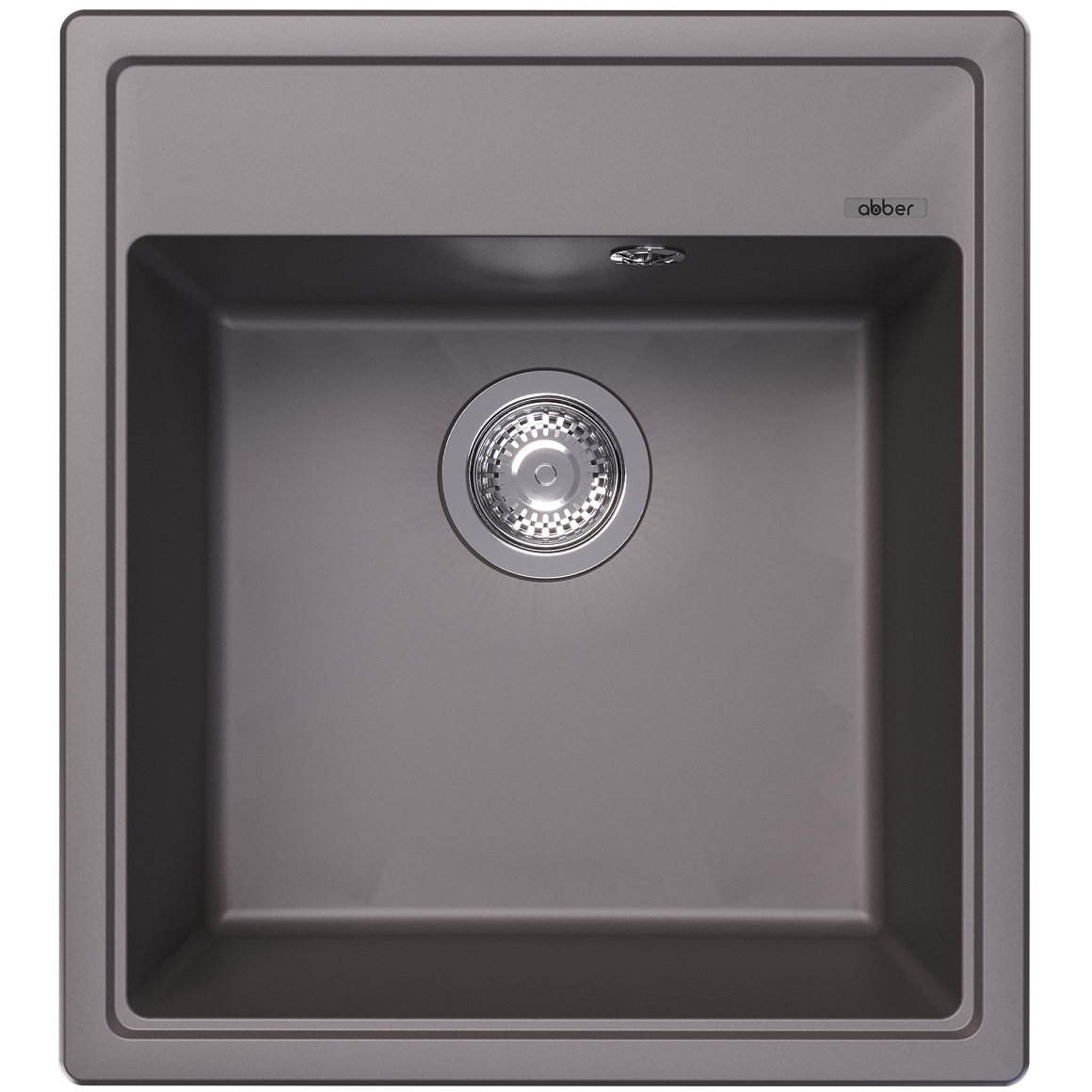 Мойка кухонная Abber Quarz AQ2901G 51х46 (серый), слив-перелив