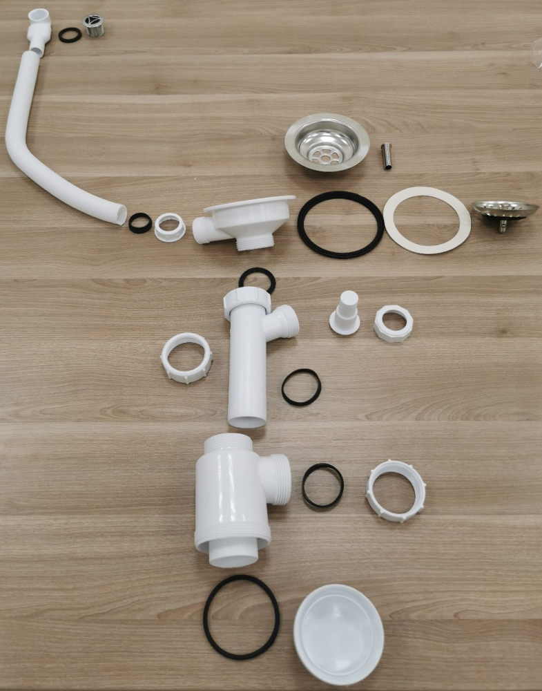 Мойка кухонная Abber Quarz AQ2902B 60х51 (черный), слив-перелив