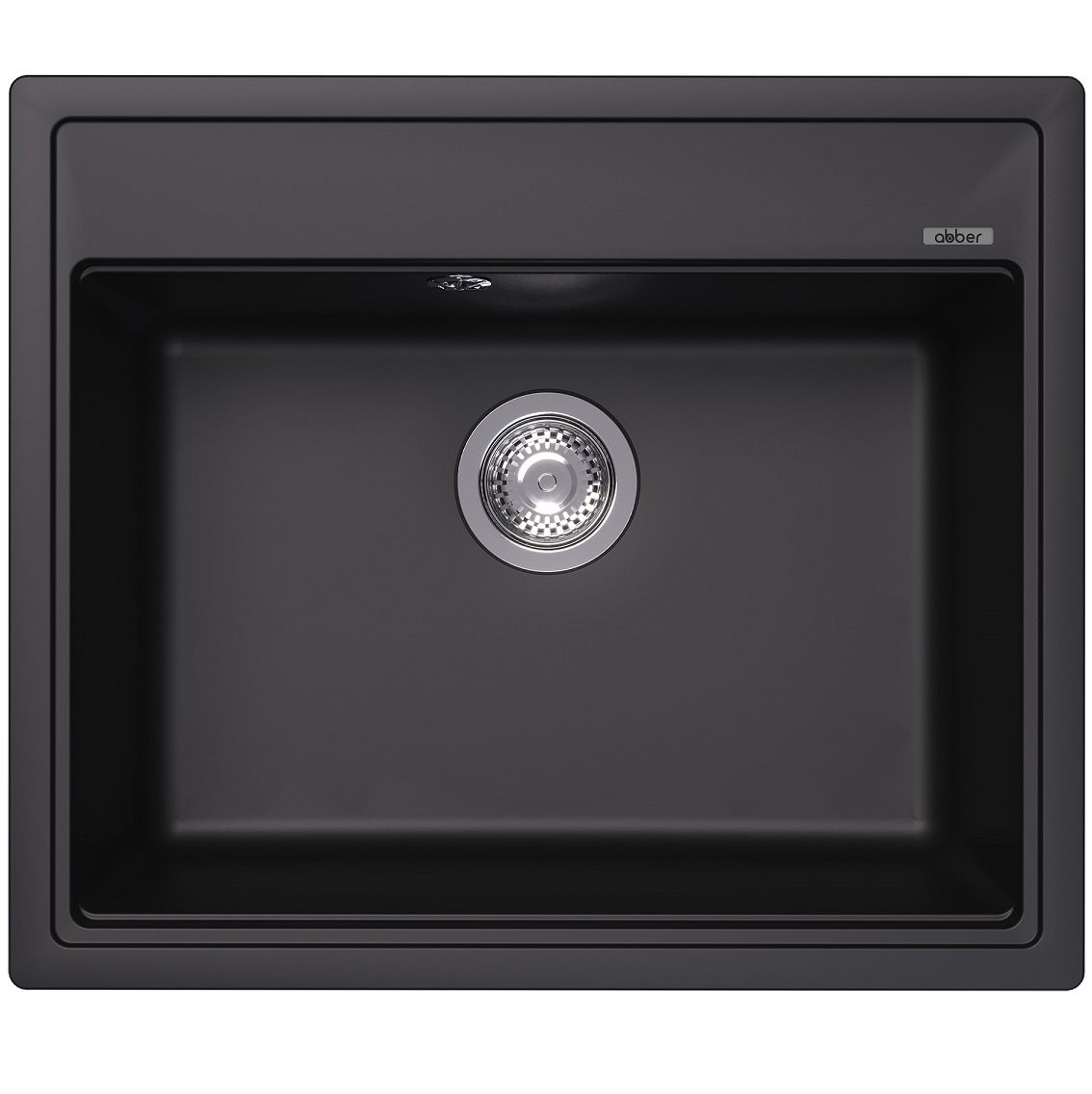 Мойка кухонная Abber Quarz AQ2902B 60х51 (черный), слив-перелив