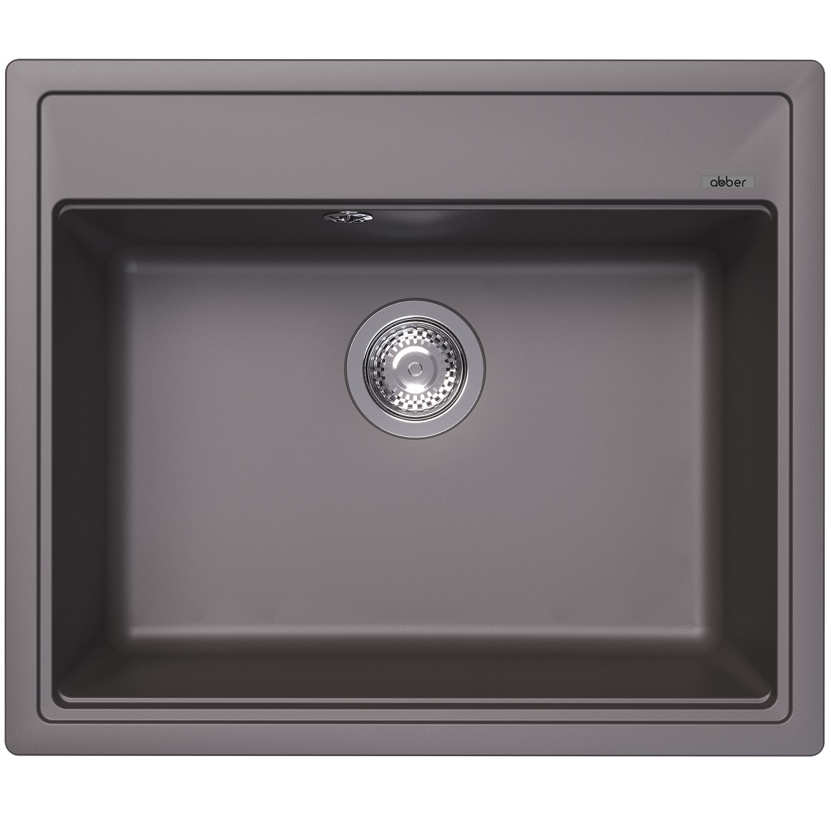 Мойка кухонная Abber Quarz AQ2902G 60х51 (серый), слив-перелив