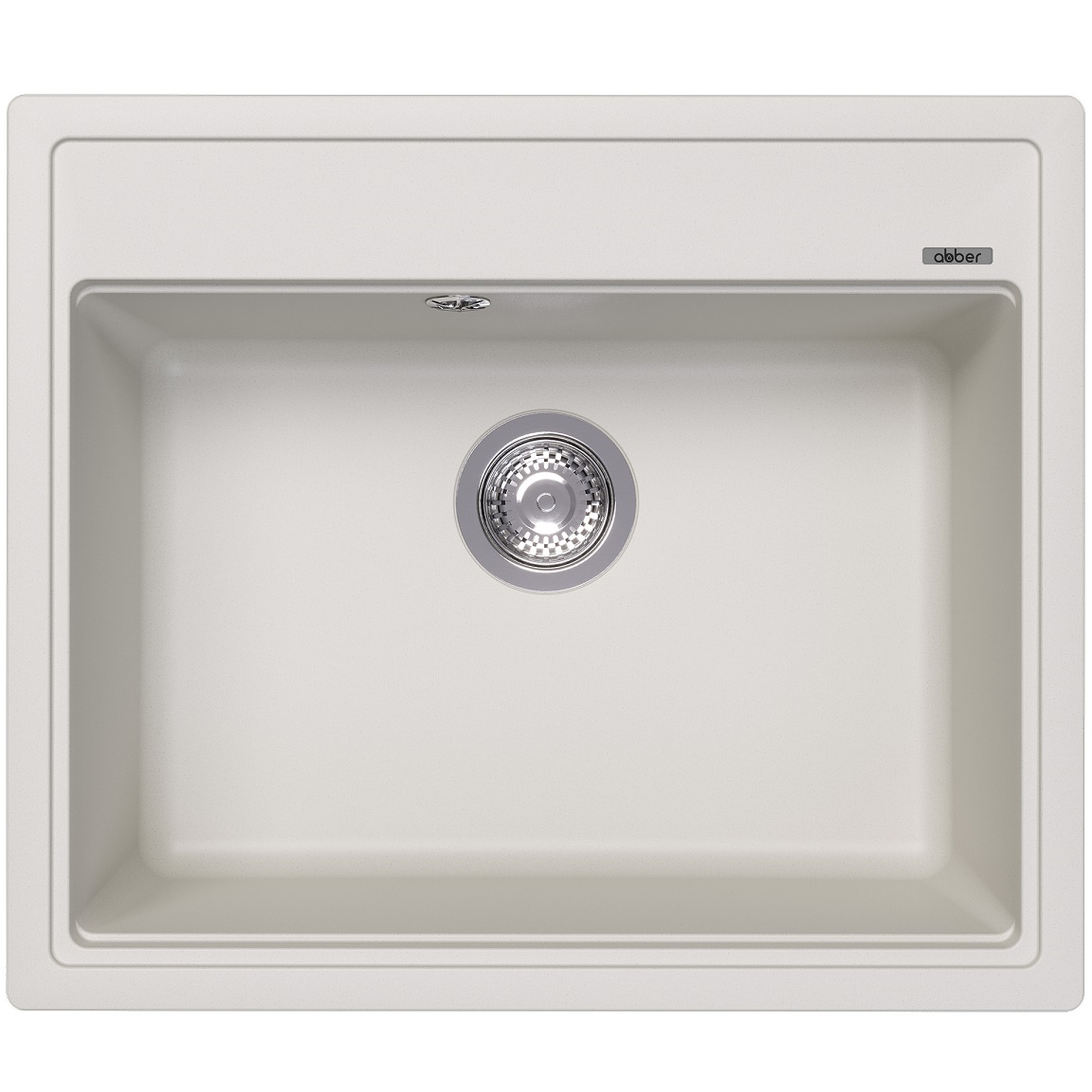 Мойка кухонная Abber Quarz AQ2902W 60х51 (белый), слив-перелив