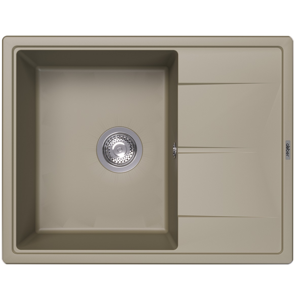 Мойка кухонная Abber Quarz AQ2903S 65х51 (песочный), слив-перелив