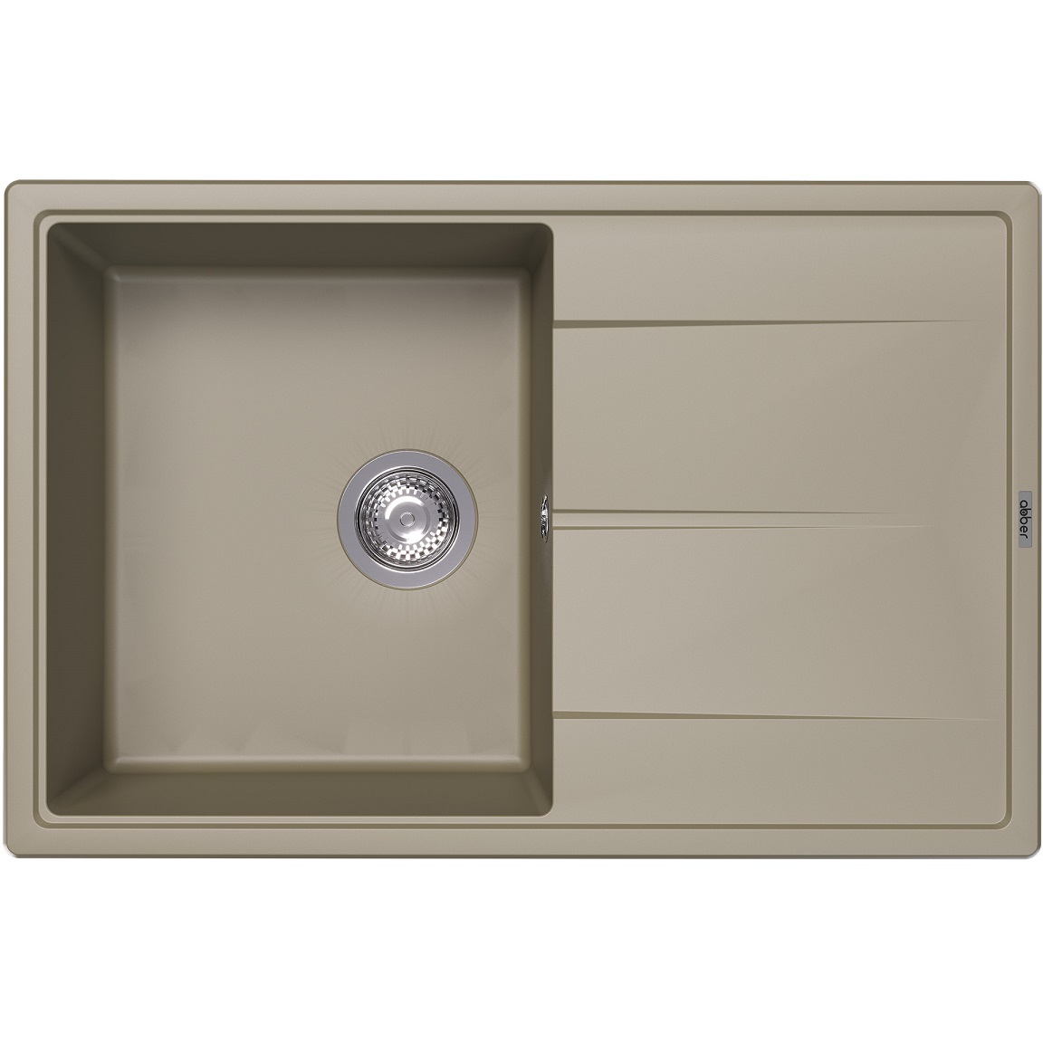 Мойка кухонная Abber Quarz AQ2904S 78х51 (песочный), слив-перелив