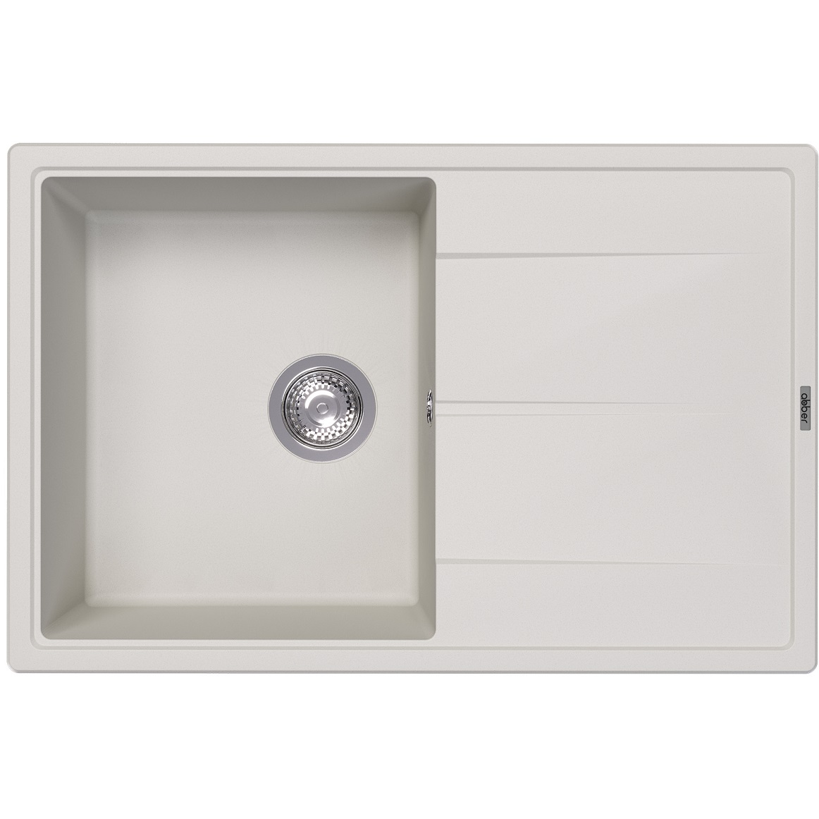 Мойка кухонная Abber Quarz AQ2904W 78х51 (белый), слив-перелив