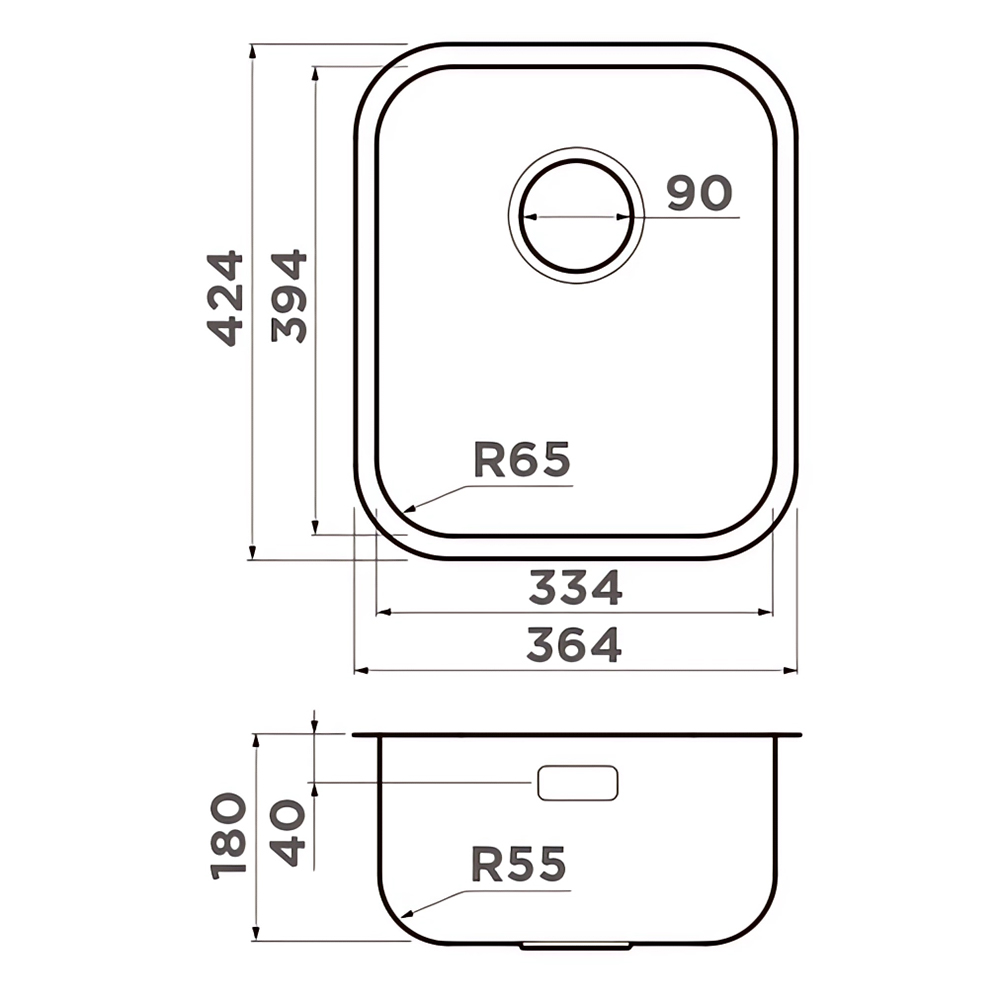 Мойка кухонная Omoikiri Omi 36-U/I-IN 4993485 (нержавеющая сталь)