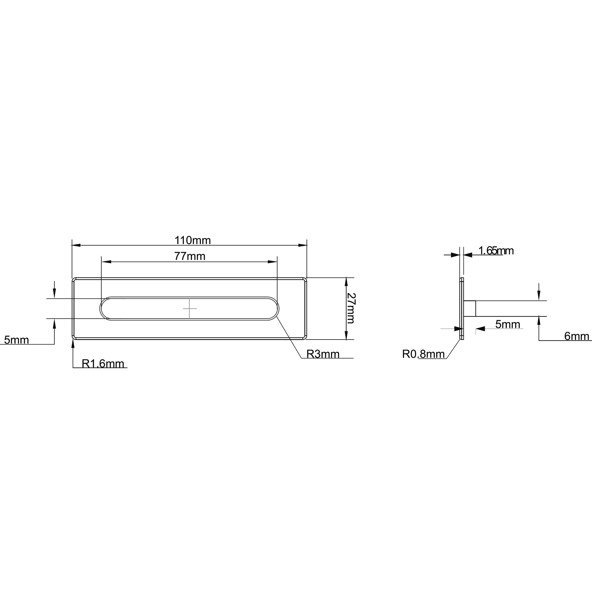 Накладка на перелив Abber AB0006MW (белый матовый)