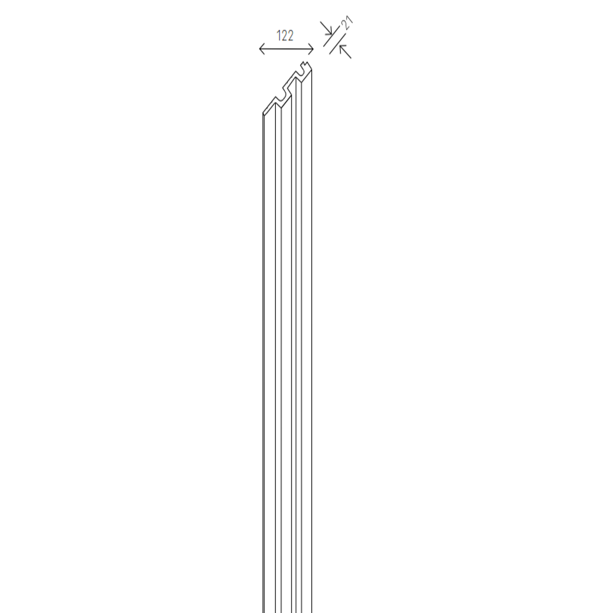 Панель Vox Linerio L-Line Anthracite 265x12 (антрацит)