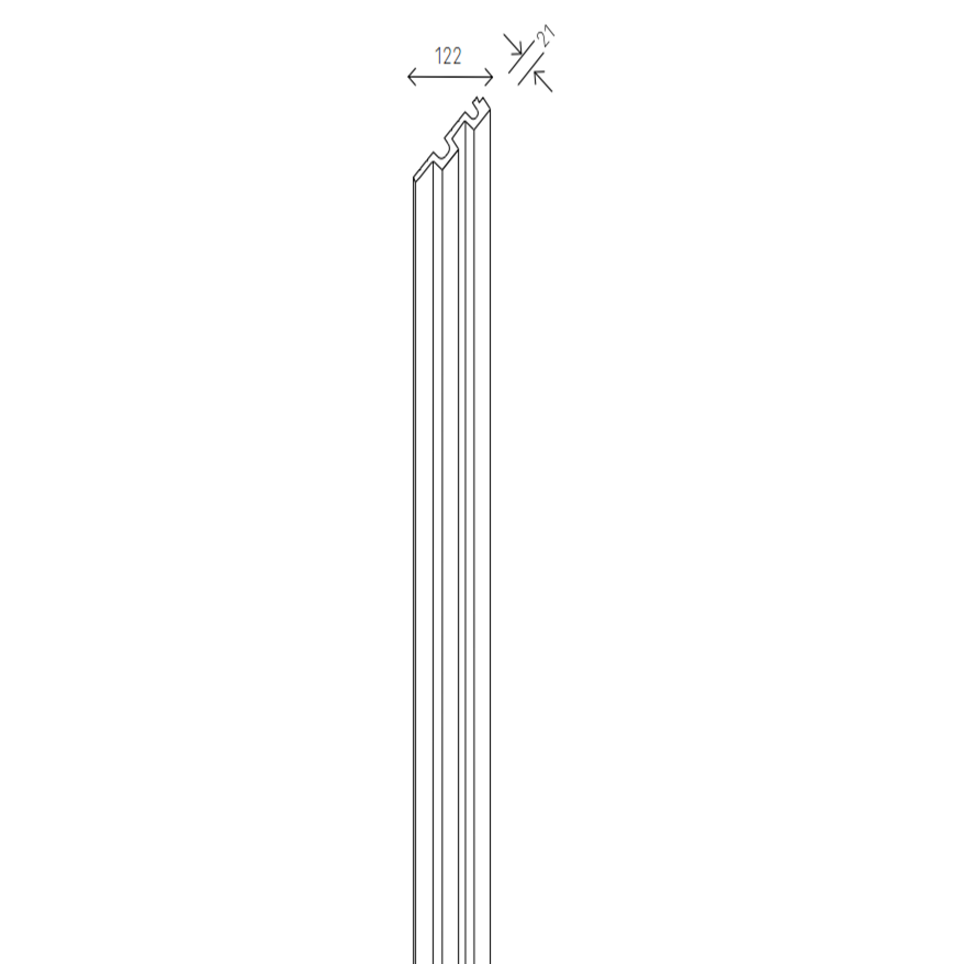 Панель Vox Linerio L-Line Grey 265x12 (серый)