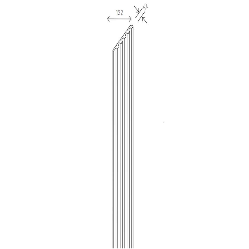 Панель Vox Linerio S-Line Grey 265x12 (серый)