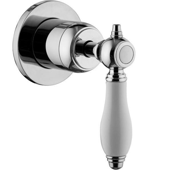 Переключатель потоков, на 2 выхода F5423/2CBCR (хром)