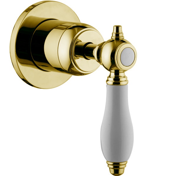 Переключатель потоков, на 2 выхода F5423/2CBOR (золотой)