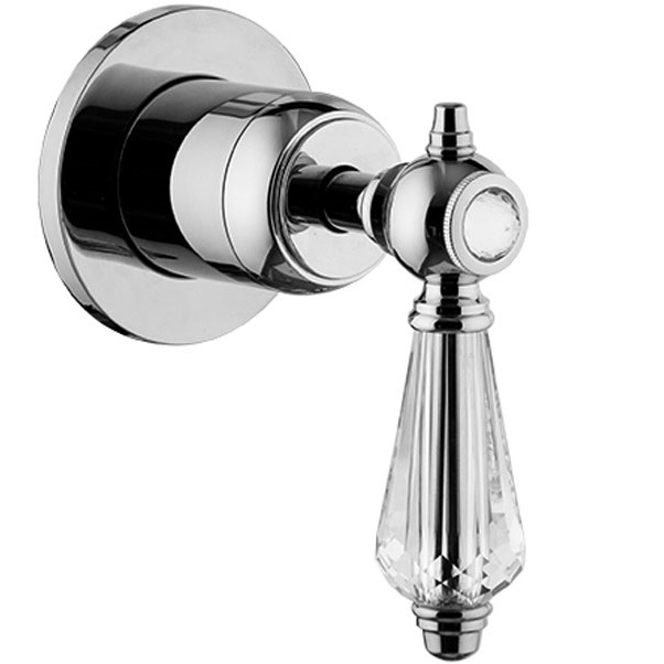 Переключатель потоков, на 2 выхода F5423/2CR (хром), кристалл