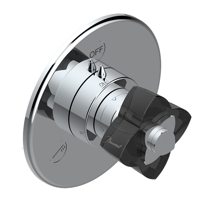 Переключатель потоков THG Petale De Cristal Noir U6D-A02-48M2SB (хром, черный хрусталь), на 2 источника