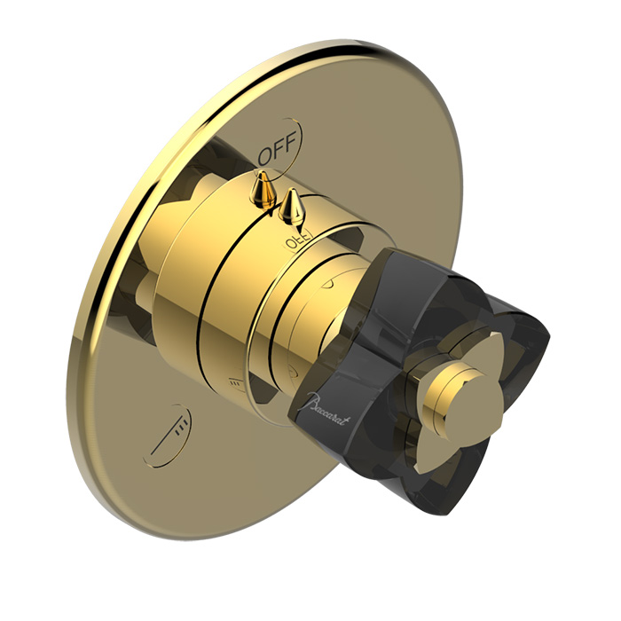 Переключатель потоков THG Petale De Cristal Noir U6D-F01-48M2SB (золотой, черный хрусталь), на 2 источника