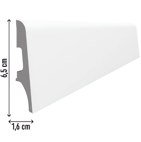 Плинтус Vox Espumo 65 Белый ESP101 2.4 м. (6.5 см)