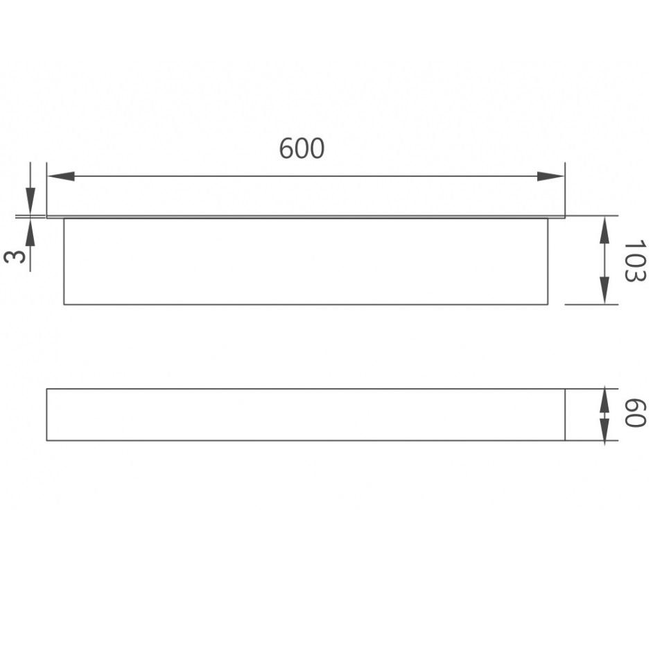 Полка Abber Nischen AN3010BST 60х10,3 (сталь брашированная)
