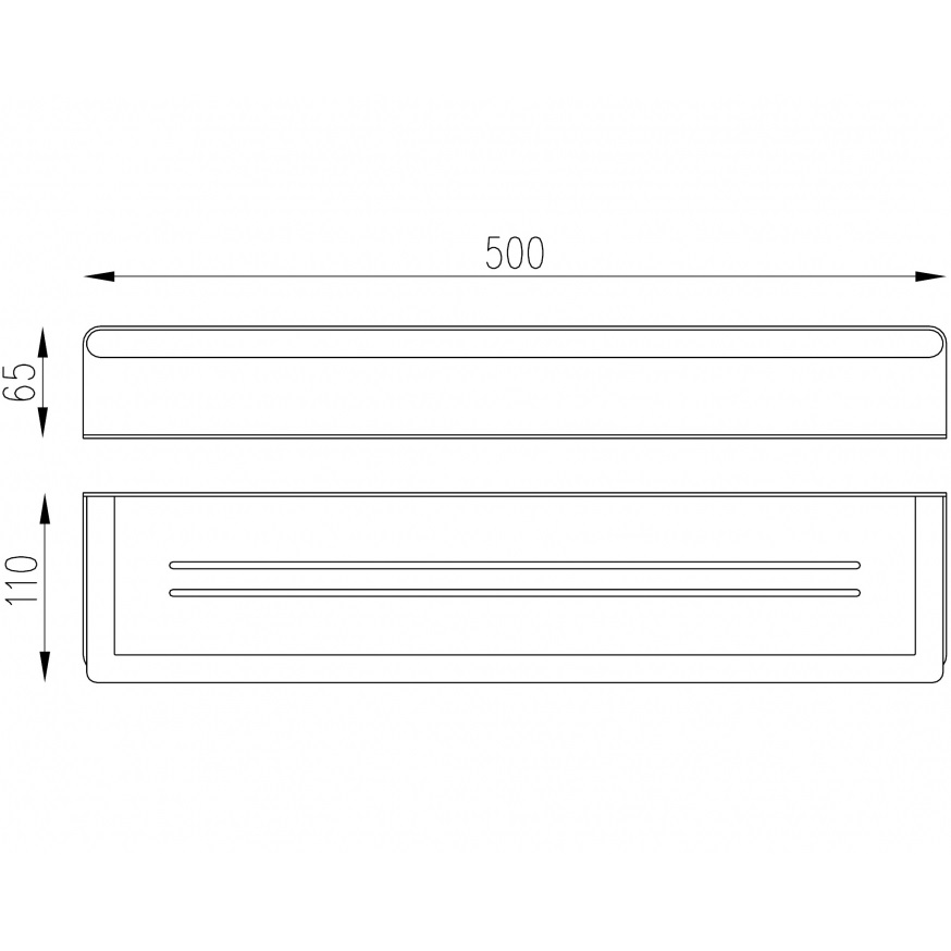 Полка Abber Osten 316 AA1863BG 50 см (золото брашированное)