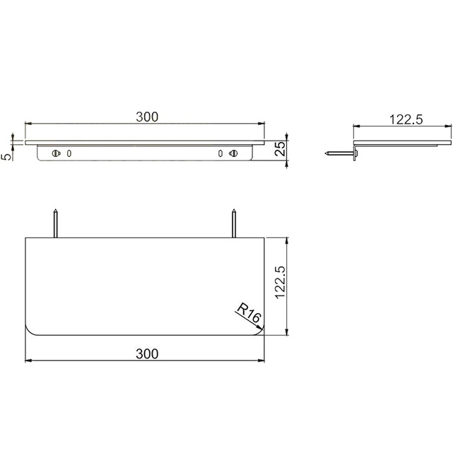 Полка Fima  Carlo Frattini Switch 30 см F6200/30MB (белый мрамор)
