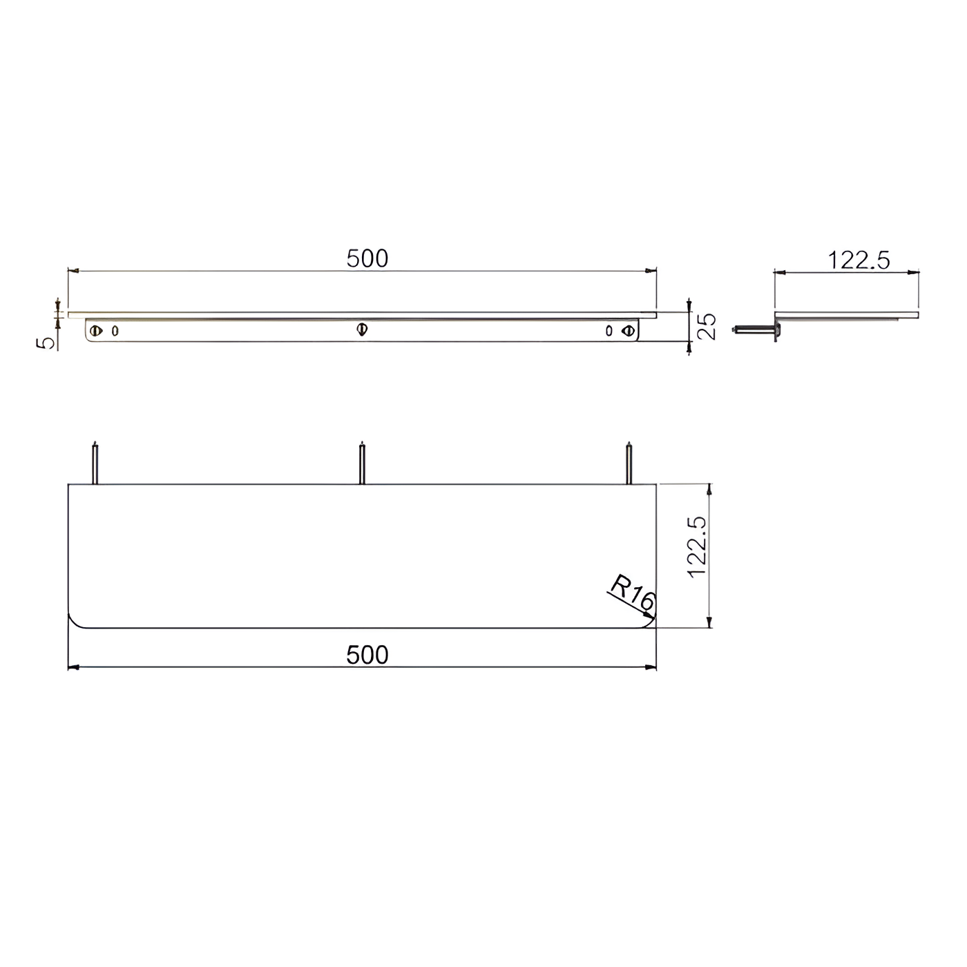 Полка Fima  Carlo Frattini Switch 50 см F6200/50MB (белый мрамор)
