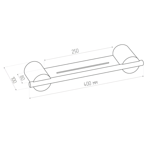 Полка для хранения Tezza Art 40 см (белый)