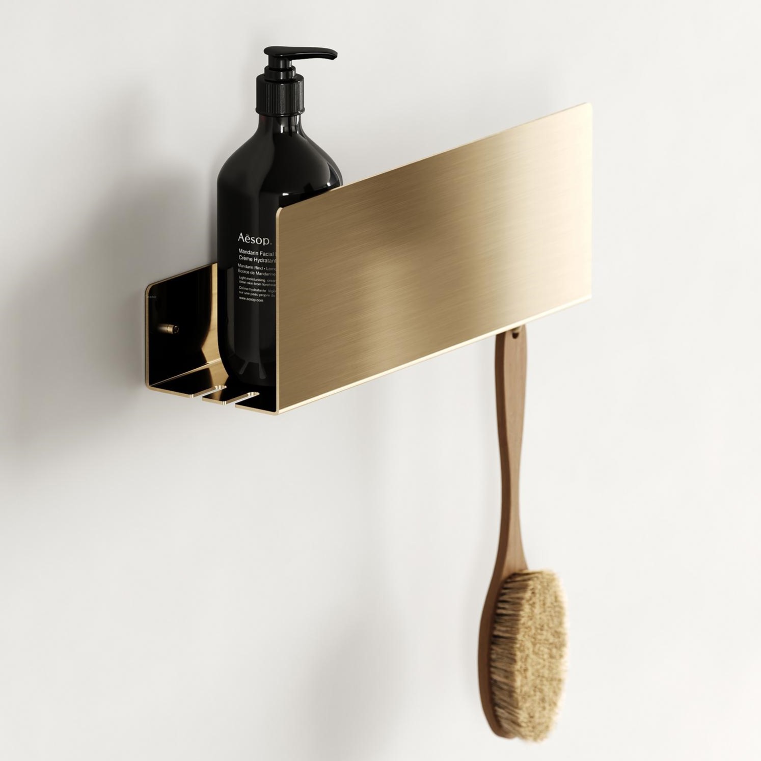 Полка для хранения Tezza Light 90 см (античная латунь)