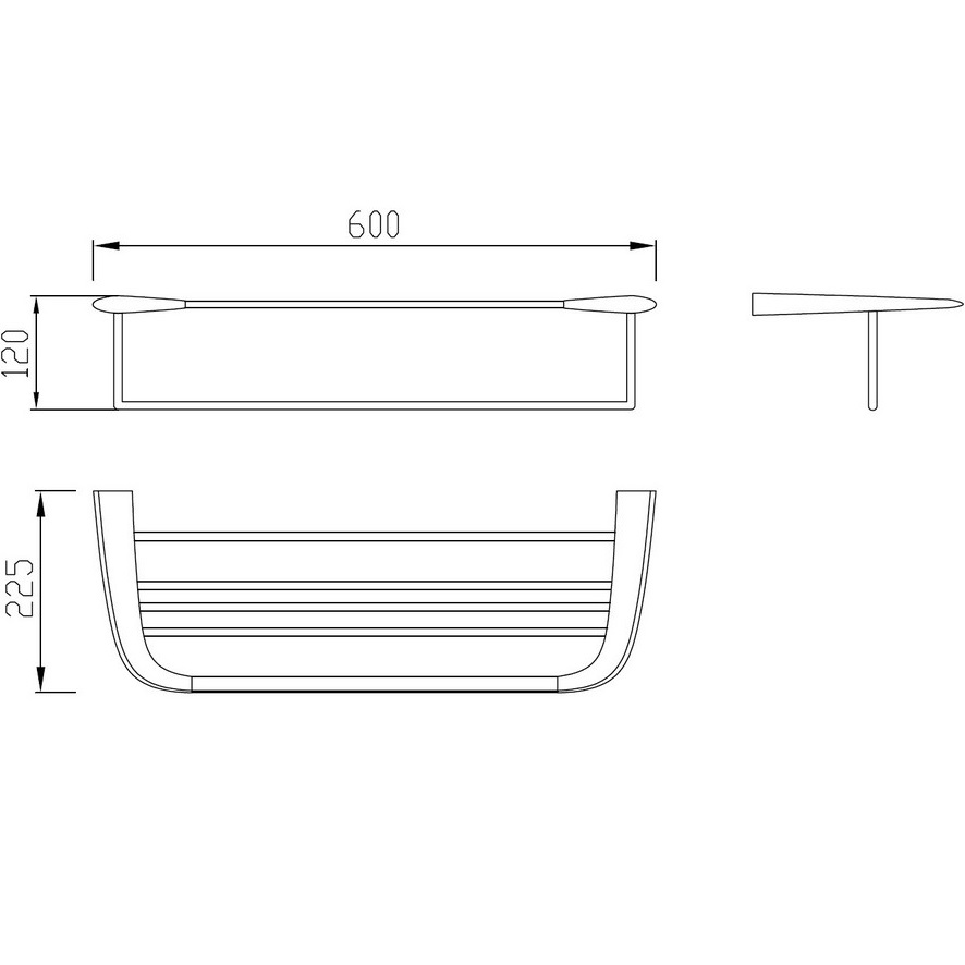 Полка для полотенец Abber Nord AA1554NG (никель)