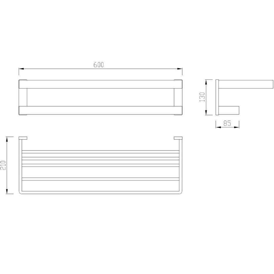 Полка для полотенец Abber Nord AA1758SP (сатин)