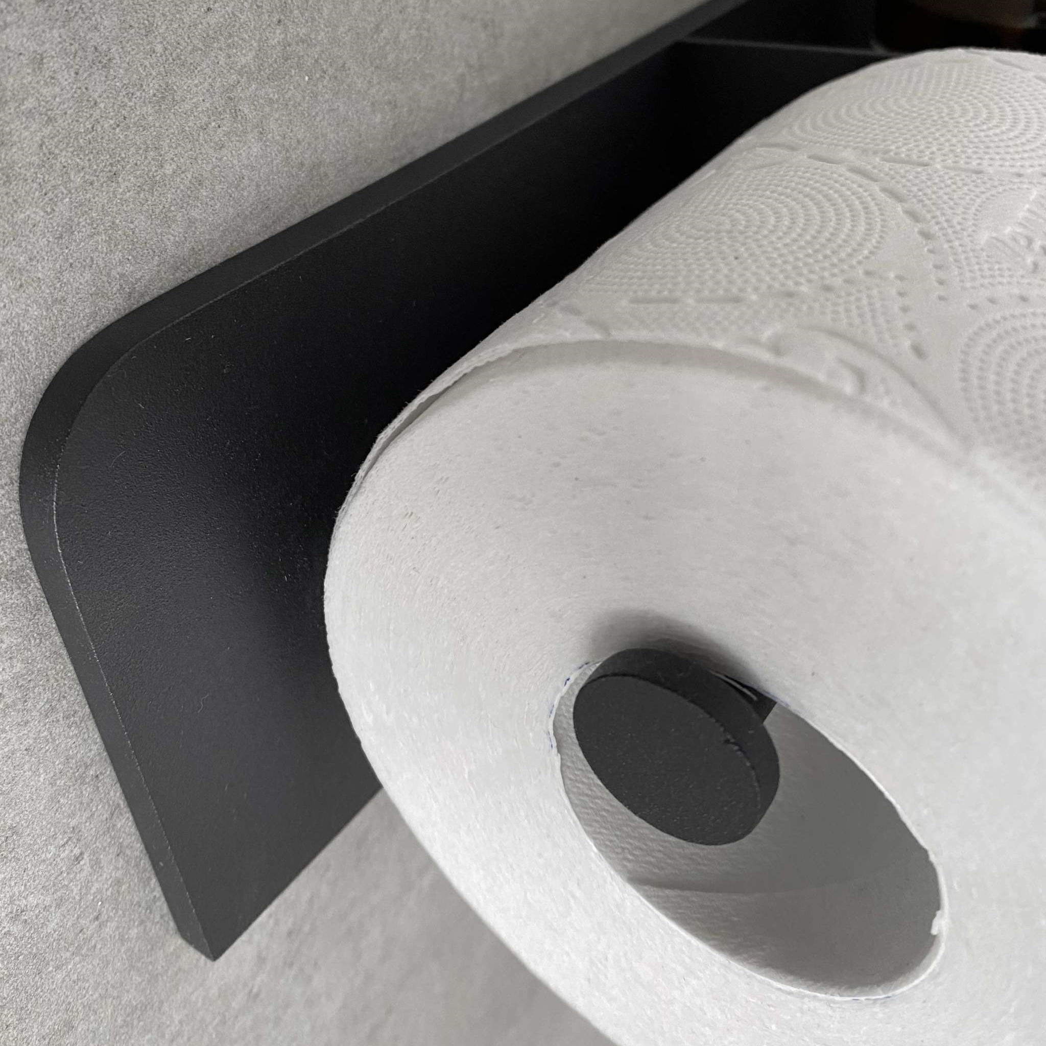 Полка с бумагодержателем и штангой для полотенца Tezza Tre Flex 70 см (серый), левый