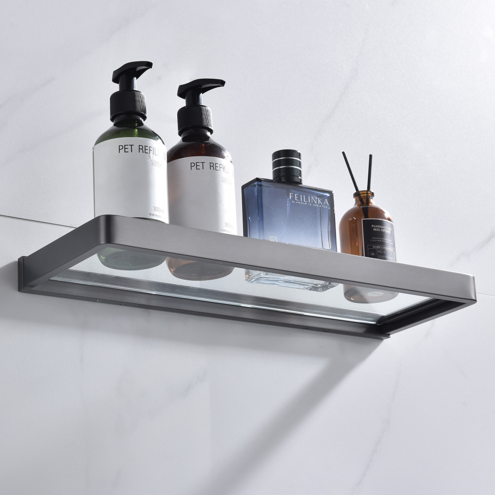 Полка стеклянная Abber Nord AA1759NG (никель)