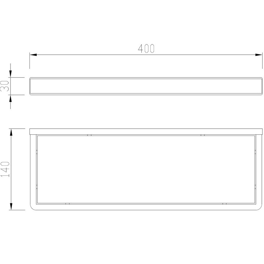 Полка стеклянная Abber Nord AA1759SP (сатин)