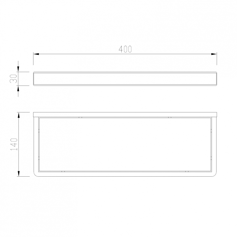 Полка стеклянная Abber Westen AA1759G (золотой матовый)