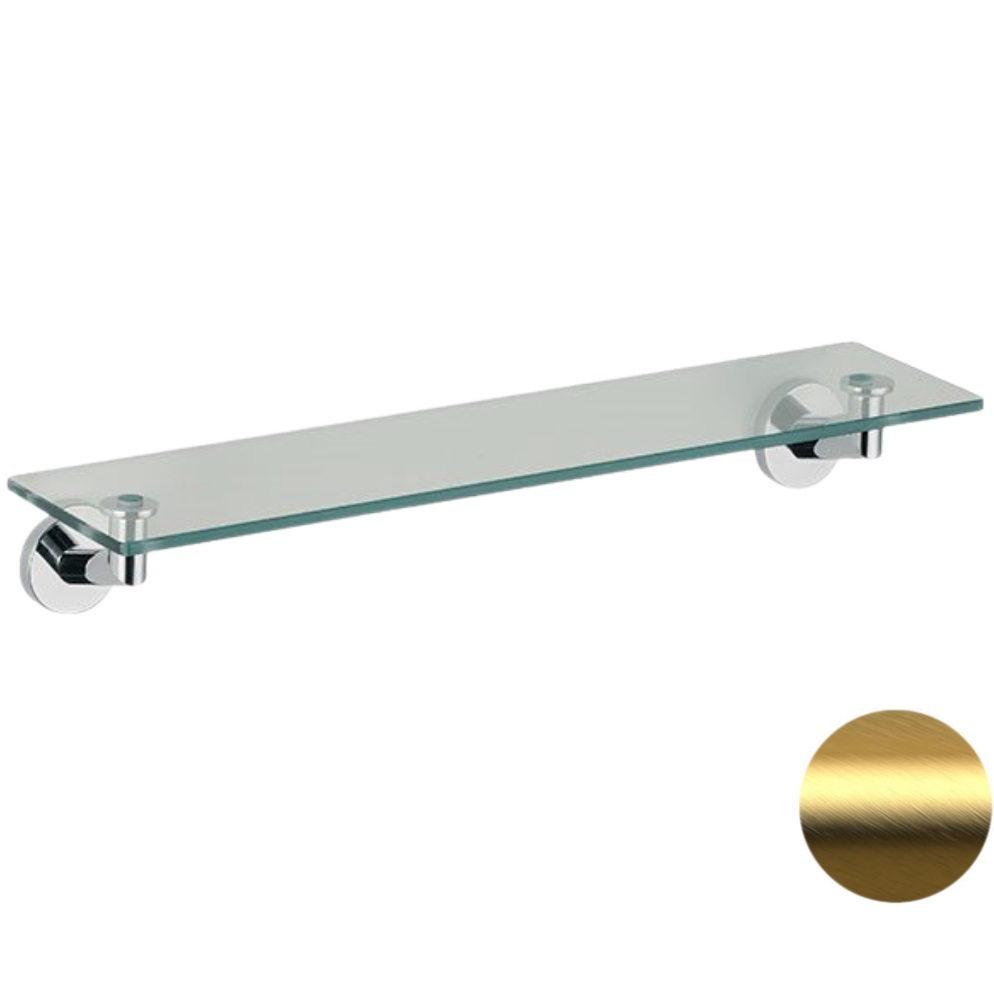 Полка стеклянная Remer Guest GS20BG (золото брашированное)