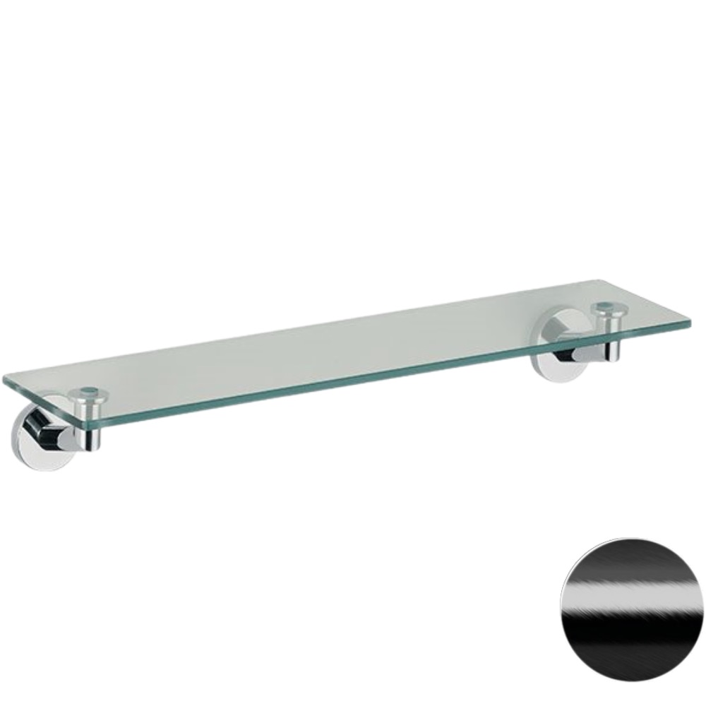 Полка стеклянная Remer Guest GS20CFP (черный брашированный хром)