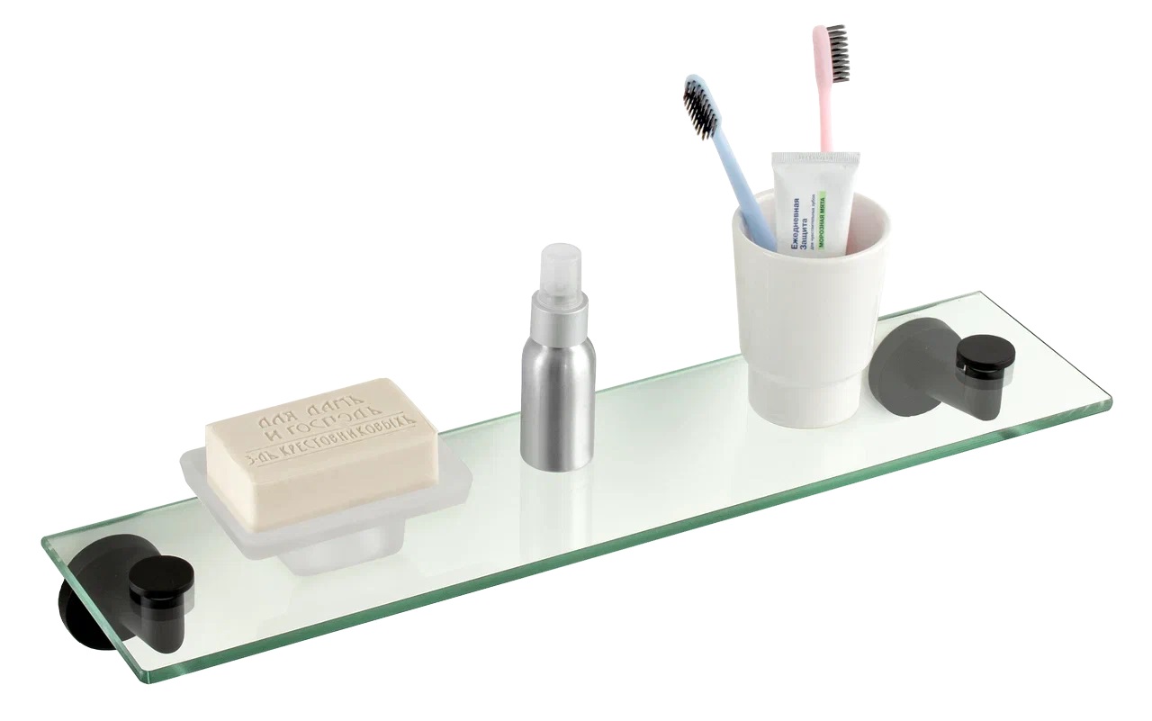 Полка стеклянная Remer Guest GS20NO (черный матовый)