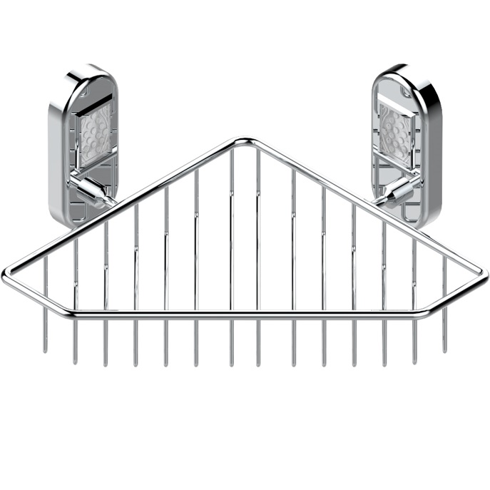 Полочка подвесная металлическая 20x20 THG Oceania A2C-A02-3623 (хром, прозрачный хрусталь), угловая