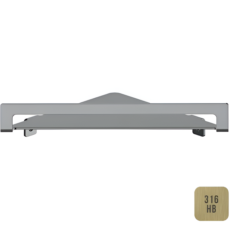 Полочка угловая, подвесная Almar 21.6x21.6см E300002.HB316 (латунь брашированная)