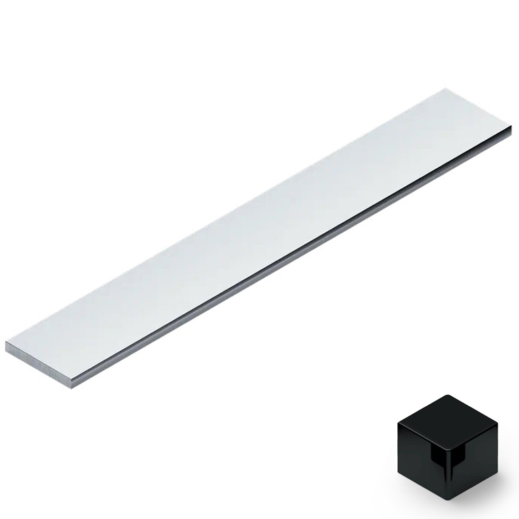 Полоса алюминий 15 мм Neexy PV88-19 (черный блестящий), 2.7 м.