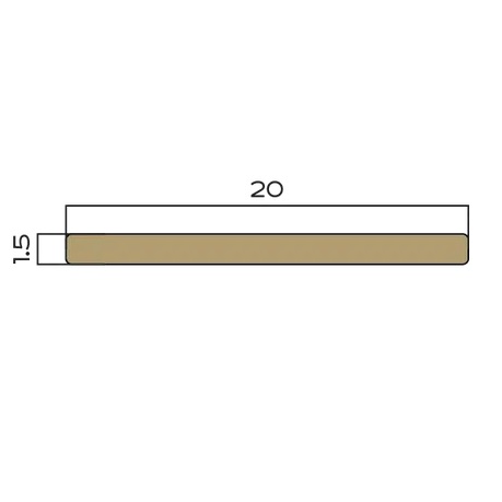 Полоса латунь 20 мм Neexy PVL89-05 (антик медь светлая), 2.7 м.