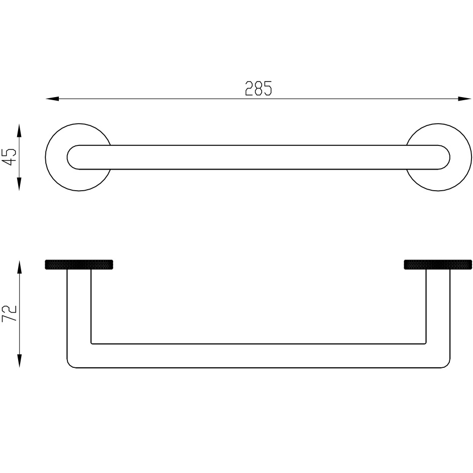Полотенцедержатель 28.5 см Abber Pol 316 AA1953BGG (оружейная сталь брашированная)