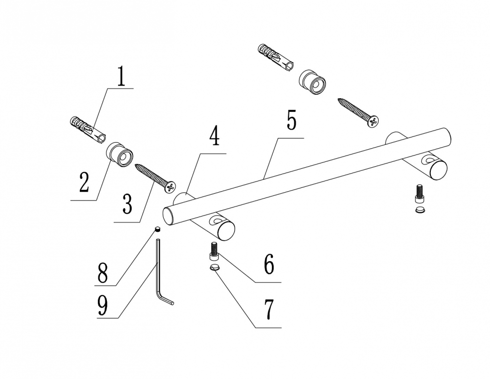 Полотенцедержатель Abber Osten 316 AA1853BGG 29.4 см (оружейная сталь брашированная)